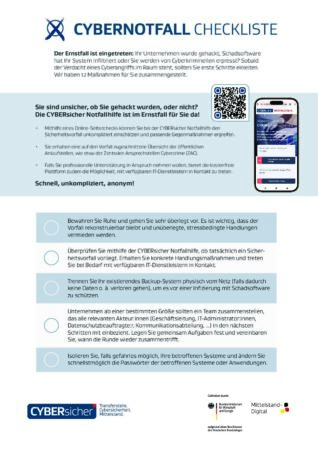 Die CYBERNotfall Checkliste